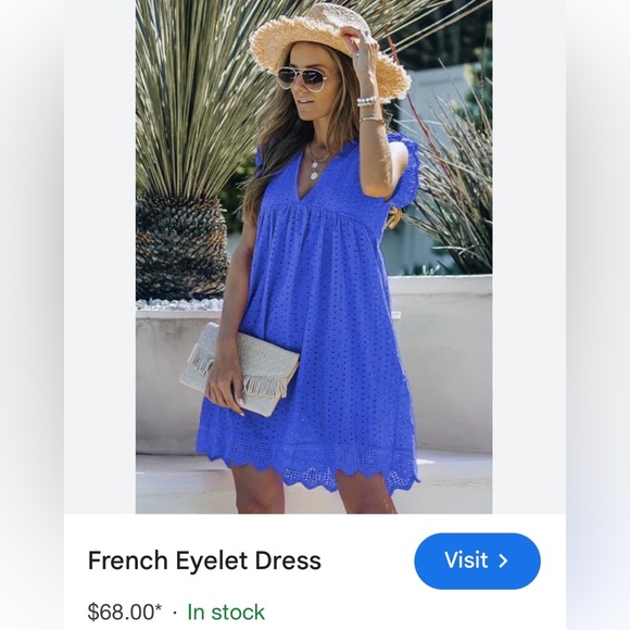 💙🦋NWOT EYELET ROMPER-dress - Picture 4 of 16